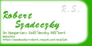 robert szadeczky business card
